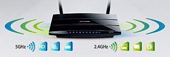 Ofte anbefales 2,4 GHz til surfing og mail, mens 5 GHz anbefales til streaming av film og musikk, spilling og videosamtaler. Ofte anbefales 2,4 GHz til surfing og mail, mens 5 GHz anbefales til streaming av film og musikk, spilling og videosamtaler.