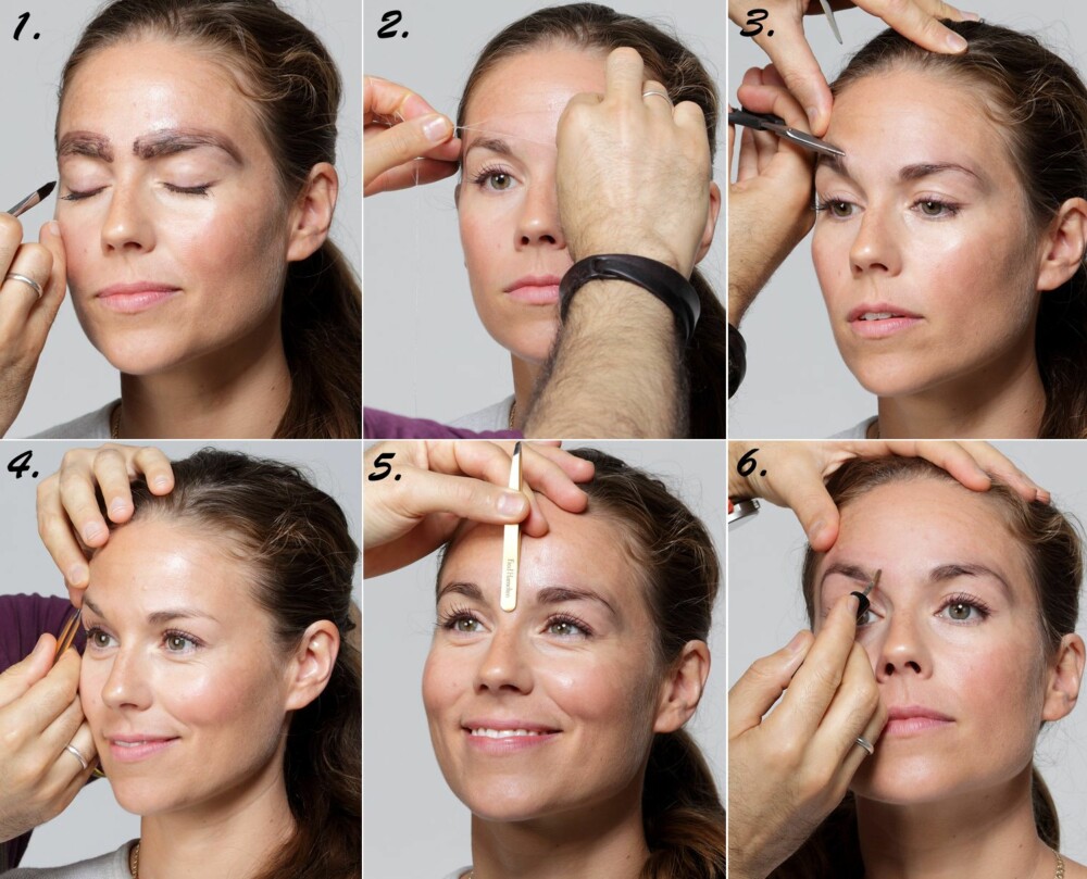 STEG FOR STEG: Seks enkle steg gir deg de perfekte øyenbrynene!