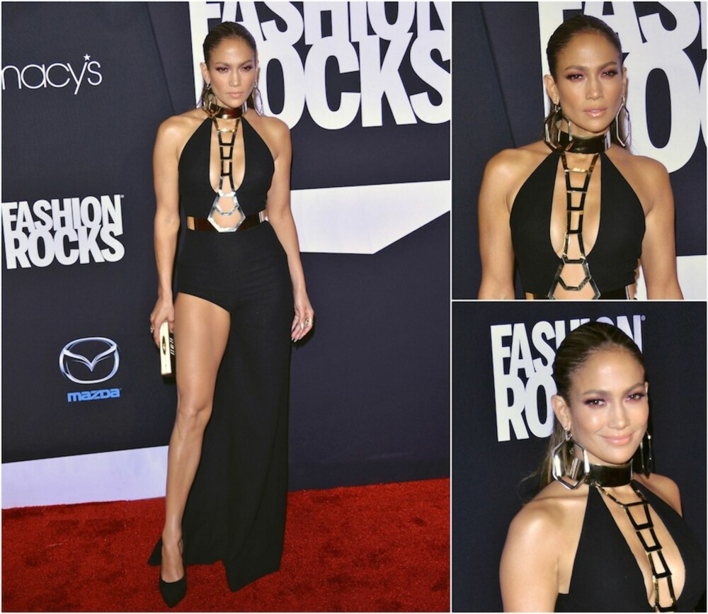 J-LO: Jennifer Lopez blir bare vakrere med årene, og under veldedighetsgallaen Fashion Rocks stilte hun med en nydelig rosa øyenskygge få får til. Men Lopez nailet den!