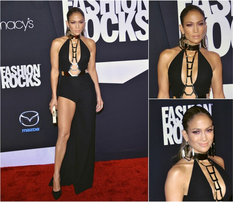 J-LO: Jennifer Lopez blir bare vakrere med årene, og under veldedighetsgallaen Fashion Rocks stilte hun med en nydelig rosa øyenskygge få får til. Men Lopez nailet den!