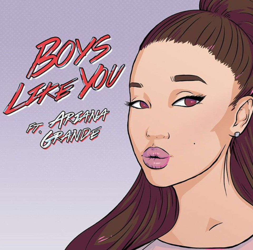 Ariana Grande på platecover.