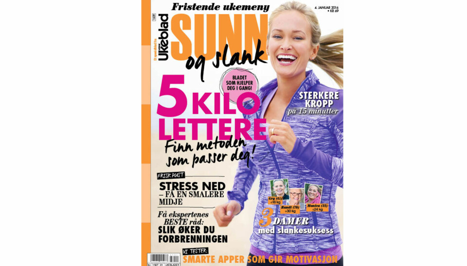 NYTT BLAD: Deilige, sunne matoppskrifter, artige treningsøvelser og mengder av supre tips finner du i det nye bladet fra Norsk Ukeblad. I salg nå!