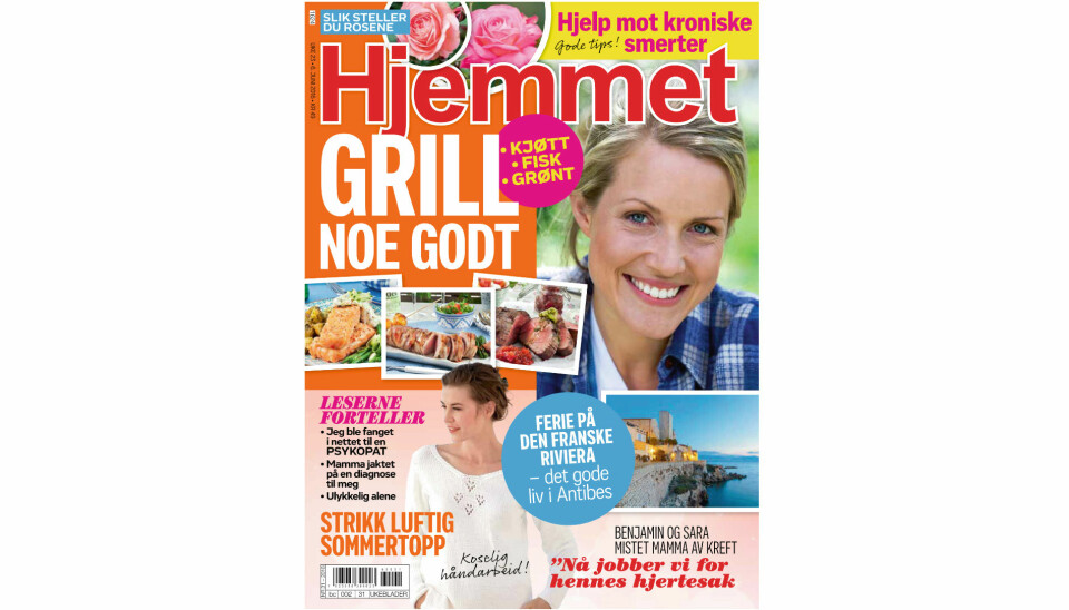 Her er bladet som er i butikkhyllene nå