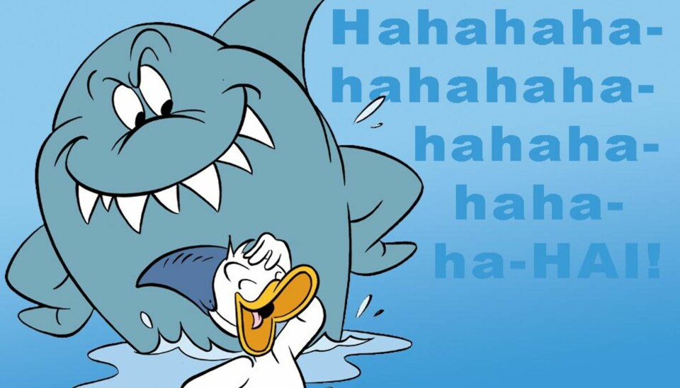 Heftig hai-humor ...