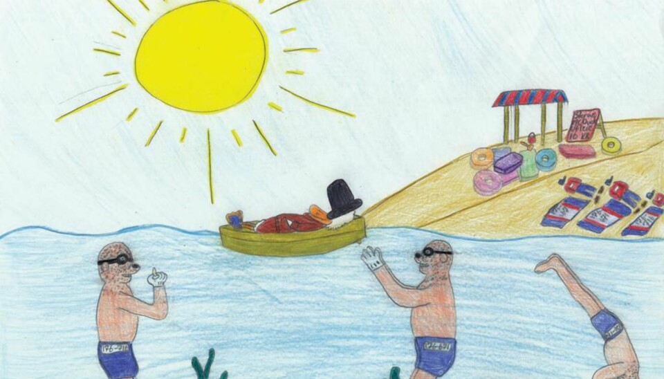 Her er vinneren av badekonkurransen!