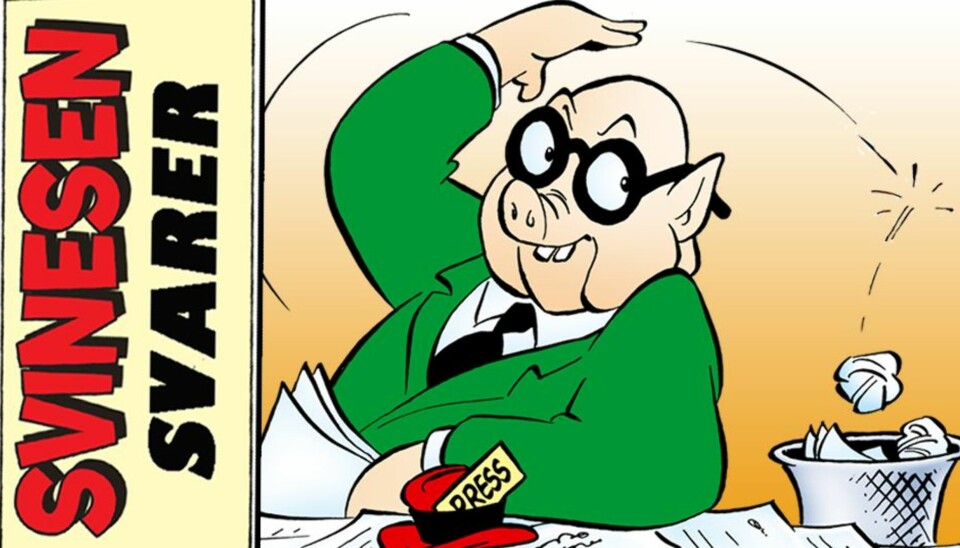 Svinesen svarer så grisebusta reiser seg!
