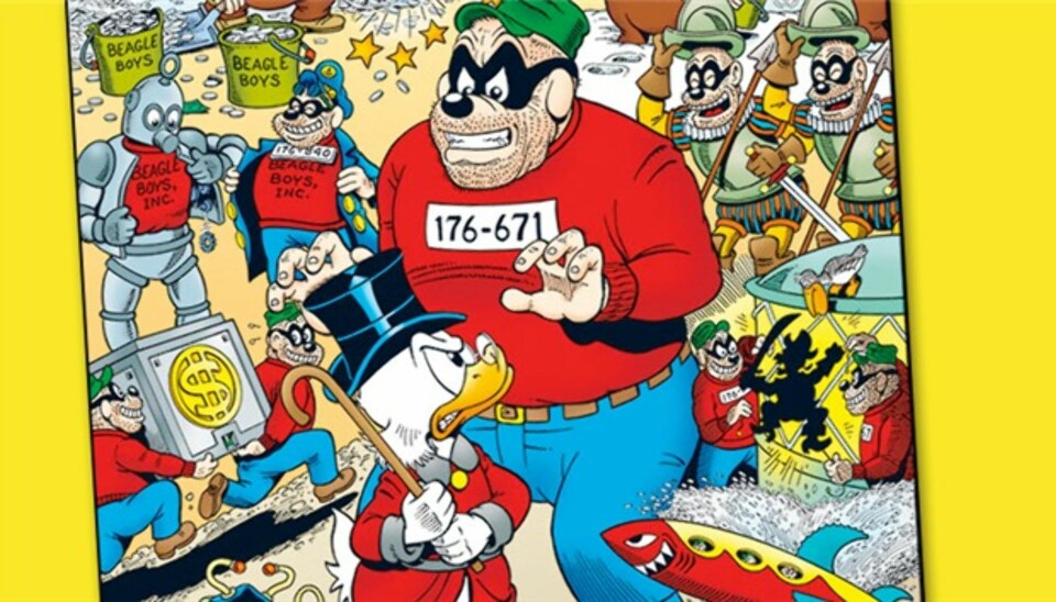Don Rosa-poster 6 - Skrue McDuck og B-gjengen