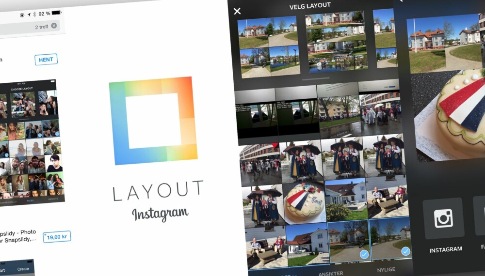 LAYOUT: Nå kan du lage bildekollasjer for Instagram med Layout - en ny app fra Instgram. Foreløpig kun tilgjengelig for iPhone/iOS.
