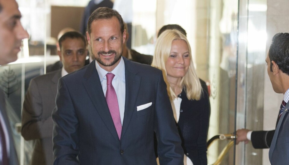 I JORDAN: Kronprins Haakon og kronprinsesse Mette-Marit har ankommet Jordans hovedstad Amman.
