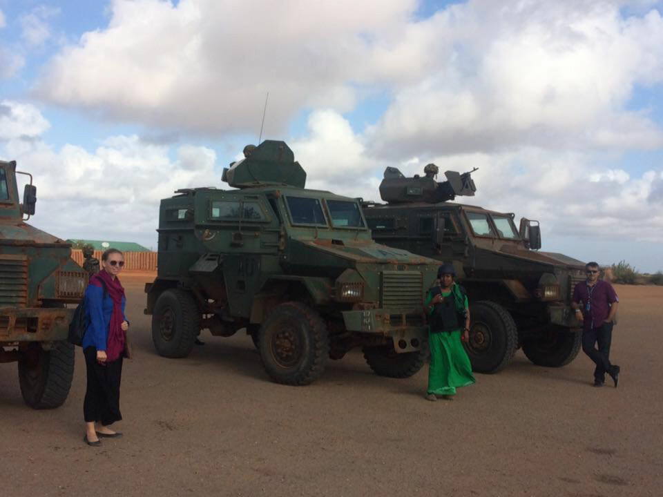 På jobb: Her er Toril på jobb i Kismayo i Jubbaland, sør i Somalia.