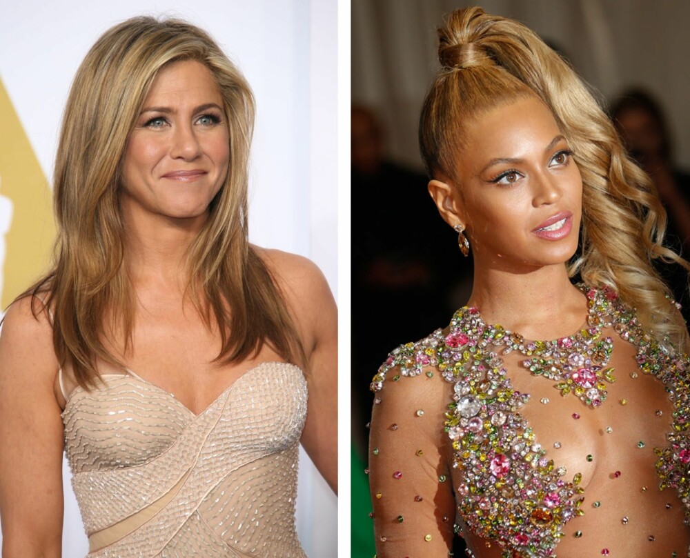 BRONDE: Også Jennifer Aniston og Beyoncé har lagt sin elsk på bronde-fargen.