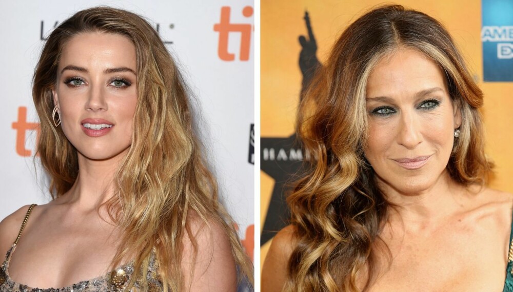 BRONDE: Hårfargen bronde, altså en miks av brunt og blondt, er en av årets store hårtrender. Over viser Amber Heard og Sarah Jessica Parker sin variant.