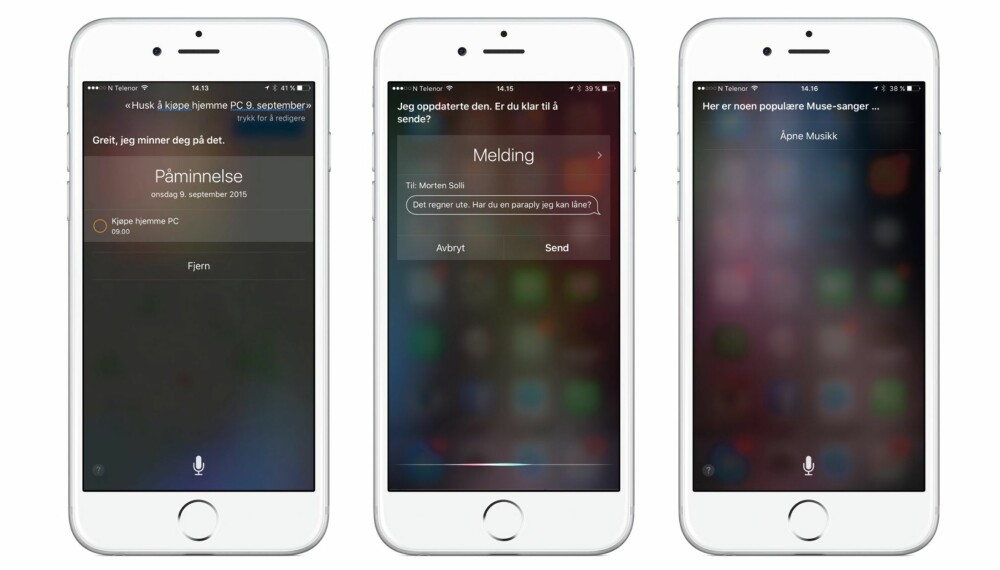 NORSK: For oss her i Norge er en av de viktigste nyhetene i iOS9 at Siri forstår norsk.