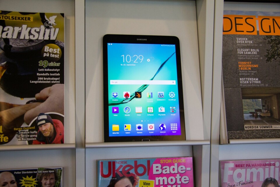 FORM: 4:3 formatet gjør Galaxy Tab S2 ikke fullt så tynn og smal som forgjengerne med 10,1 tommers 16:10-skjerm. Vi liker formatet godt.