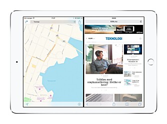 MULTITASKING: Splitview og Sideview gjør det mulig å jobbe med to apper samtidig på iPad.