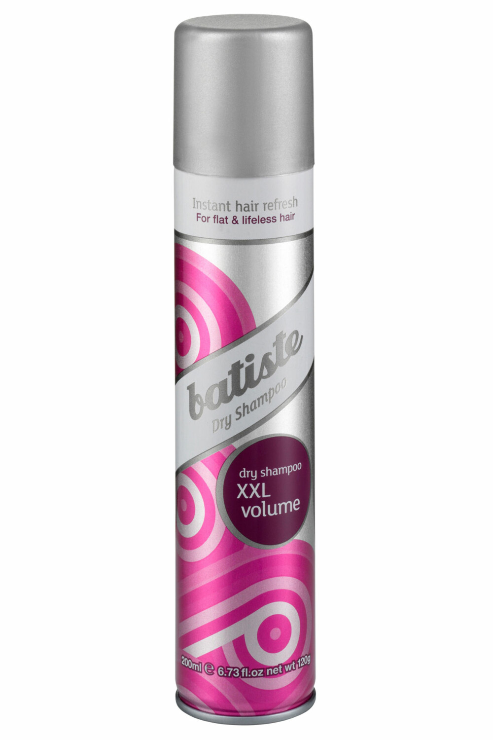 MAKS VOLUM: Gir maks volum til selv det fineste hår! Spray den lett i hårrøttene og tilfeldig i lengdene. Dry Shampoo XXL Volume, Batiste, kr 80.  