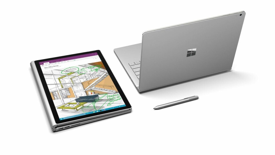 BRETT: Skjermen på Surface Book kan brettes 180 grader rundt på samme måte som du gjør på et magasin.