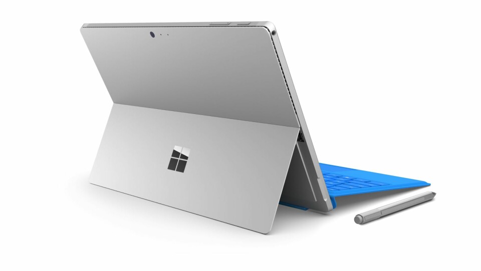 STØTTE: Surface Pro 4 har beholdt den velkjente støtten fra tidligere modeller.