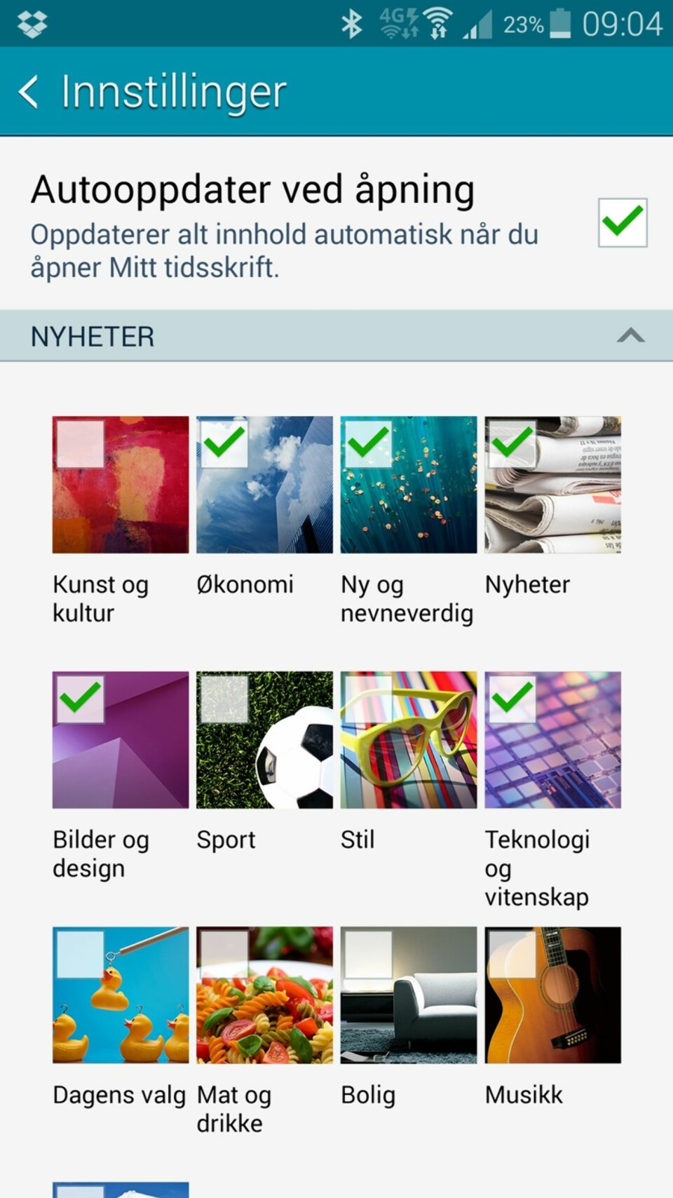 NYHETER: Mitt tidsskrift gir deg en nyhetsstrøm du selv kan tilpasse.