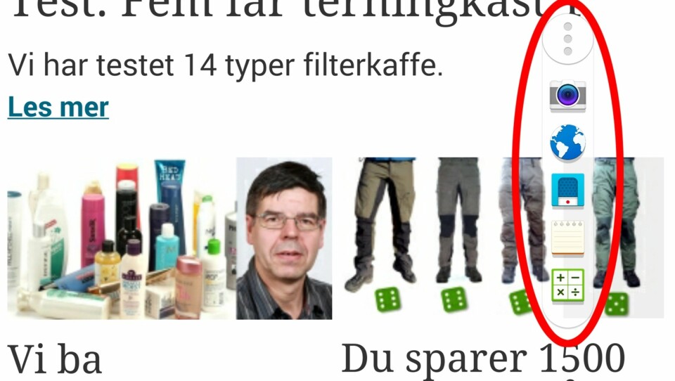 VERKTØY: Verktøykassen er en diskret, men smart snarvei til praktiske apper.