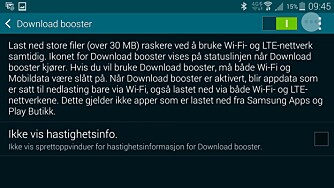 MER FART: Download Booster kan potensielt gi deg raskere nedlasting av store filer.