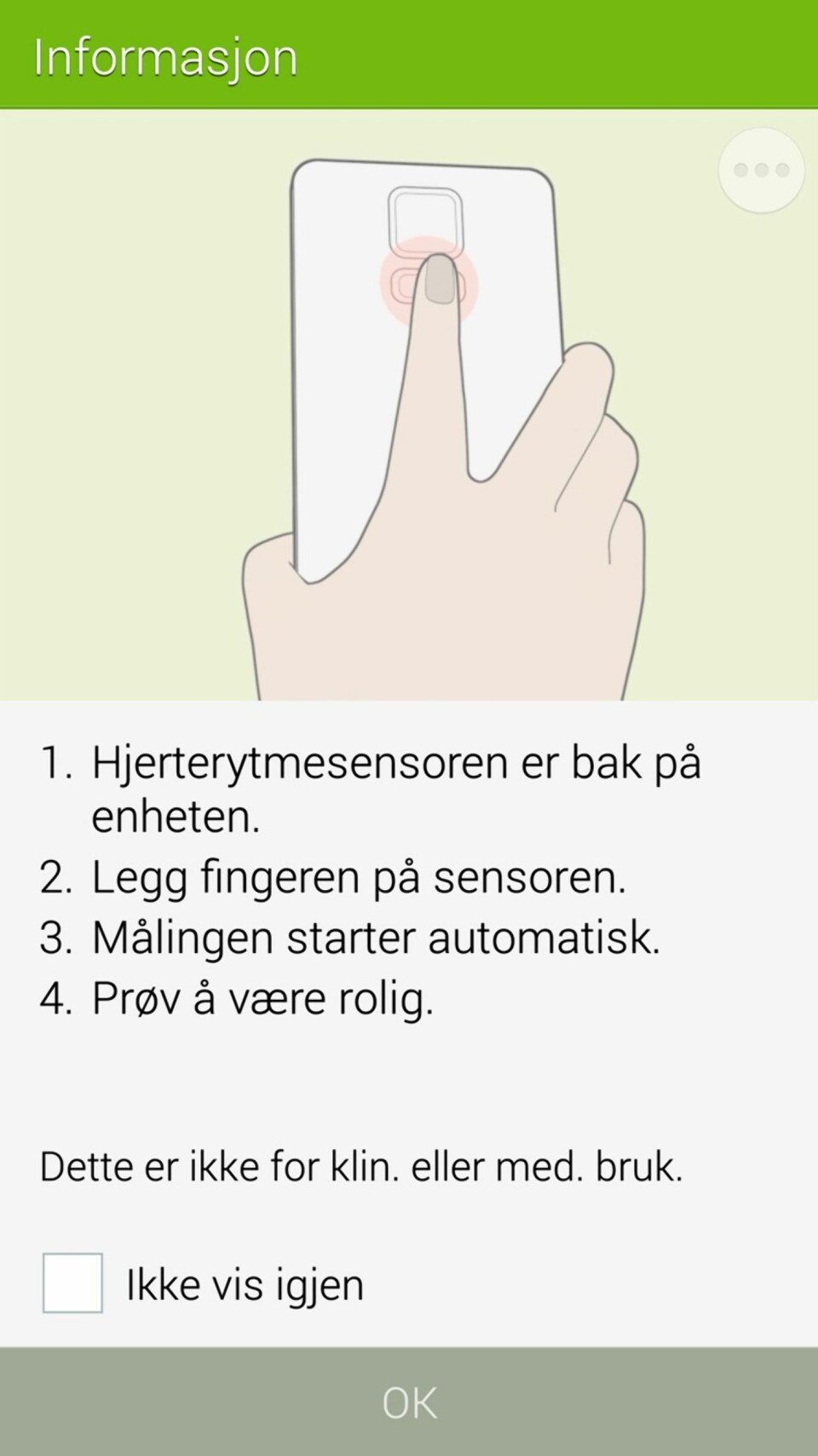 MÅL PULSEN: Galaxy S5 har en innebygd pulsmåler på baksiden av mobilen.