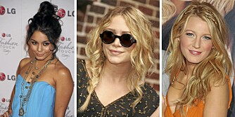 AVSLAPPET: Både Vanessa Hudgens, Mary-Kate Olsen og Blake Lively digger de avslappede hårstylingene.