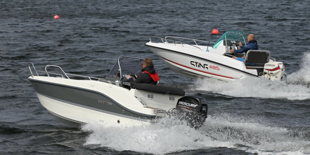 FELLES: Felles for begge båtene er at vi sitter i senter på akterbenken når det skal kjøres. FOTO: Petter Handeland