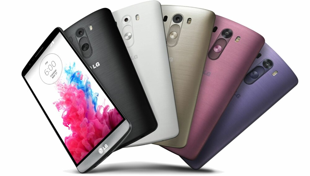 BAKKNAPPER: LG G3 har som forgjengeren alle fysiske knapper midt bakpå telefonen istedenfor på sidene.