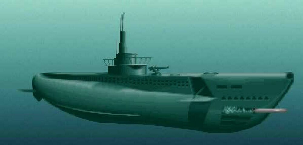 Tysk ubåt i IXD2-klassen.