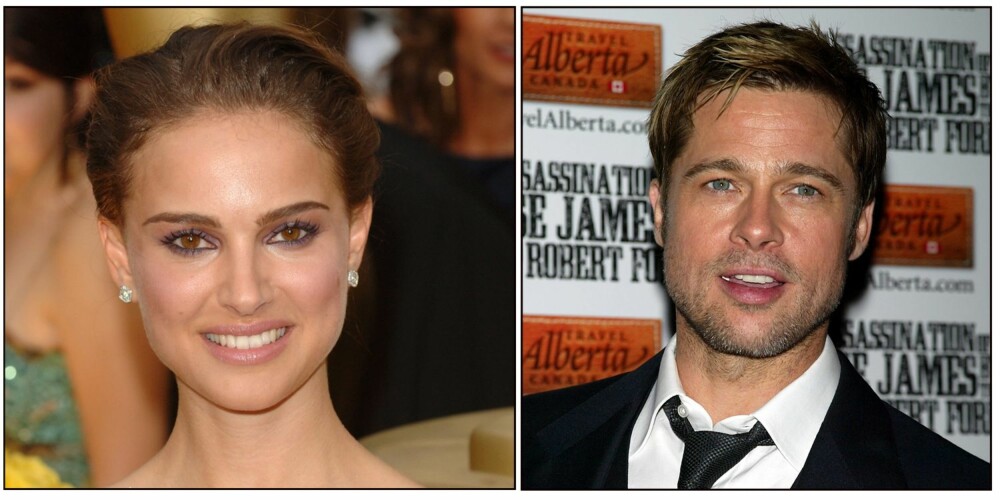 SÅ OG SI HELT SYMMETRISKE: Både Natalie Portman og Brad Pitt blir trukket frem som eksempler på ansikter som er så og si helt symmetriske.