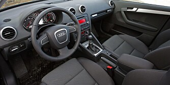 KVALITET: Solid finsih og funksjonelt interiør er blant de beste egenskapene i Audi A3.