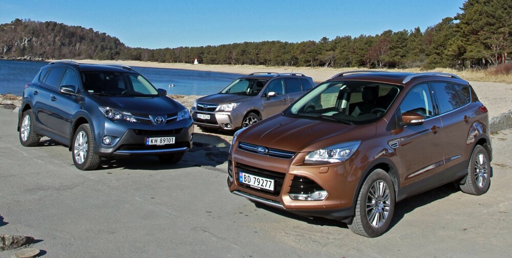 GODE NYHETER: Tre gode og populære SUV-er som har sine styrker på ulike områder. FOTO: Petter Handeland