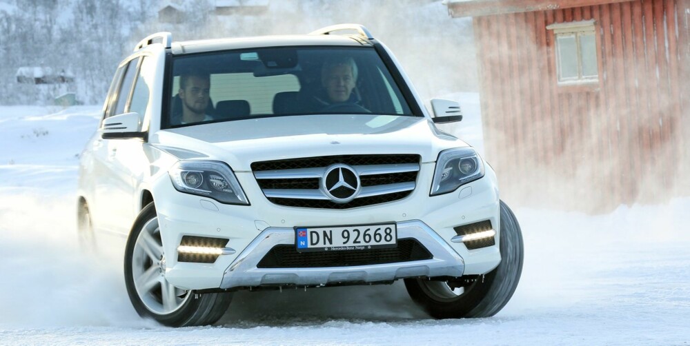 BEST KOMFORT: Mercedes GLK er uten tvil den mest komfortable av de tre. I tillegg er dieselmotoren både sterk og veldig gjerrig på drivstoffet. FOTO: Petter Handeland BEST KOMFORT: Mercedes GLK er uten tvil den mest komfortable av de tre. I tillegg er dieselmotoren både sterk og veldig gjerrig på drivstoffet. FOTO: Petter Handeland