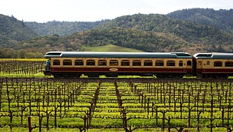 PÅ TOGET: Napa Valley Wine Train er en hyggelig og ikke minst vakker introduksjon til vindistriktet nord for San Francisco. (Foto: Napa Wine Train)