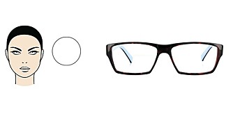 RUNDT ANSIKT: Bør bruke briller som bryter opp den runde ansiktsformen.