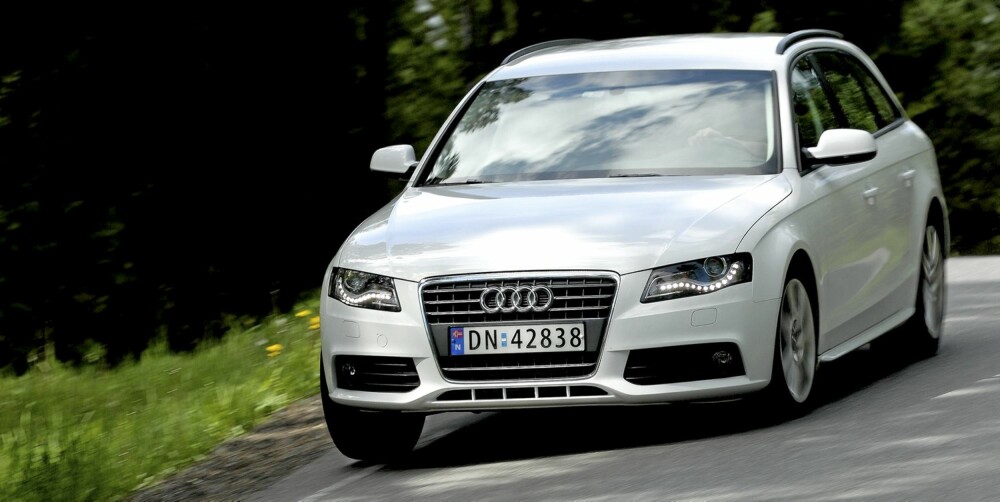 KJØRER GODT: Audi A4 er ikke langt bak kjøremesteren BMW 3-serie når det kommer til det sportslige. KJØRER GODT: Audi A4 er ikke langt bak kjøremesteren BMW 3-serie når det kommer til det sportslige.