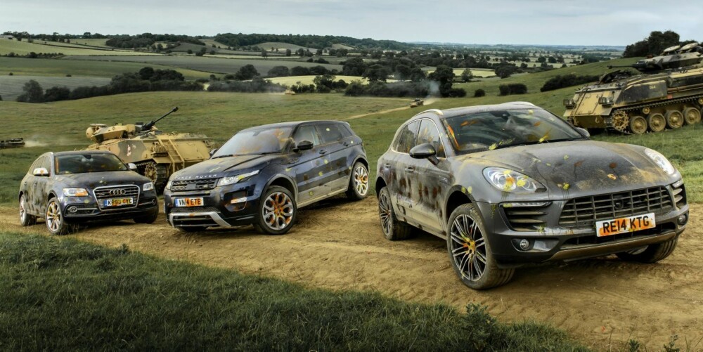 FELTØVELSE: Porshe Macan S Diesel, Range Rover Evoque SD4 og Audi SQ5 TDI FELTØVELSE: Porshe Macan S Diesel, Range Rover Evoque SD4 og Audi SQ5 TDI