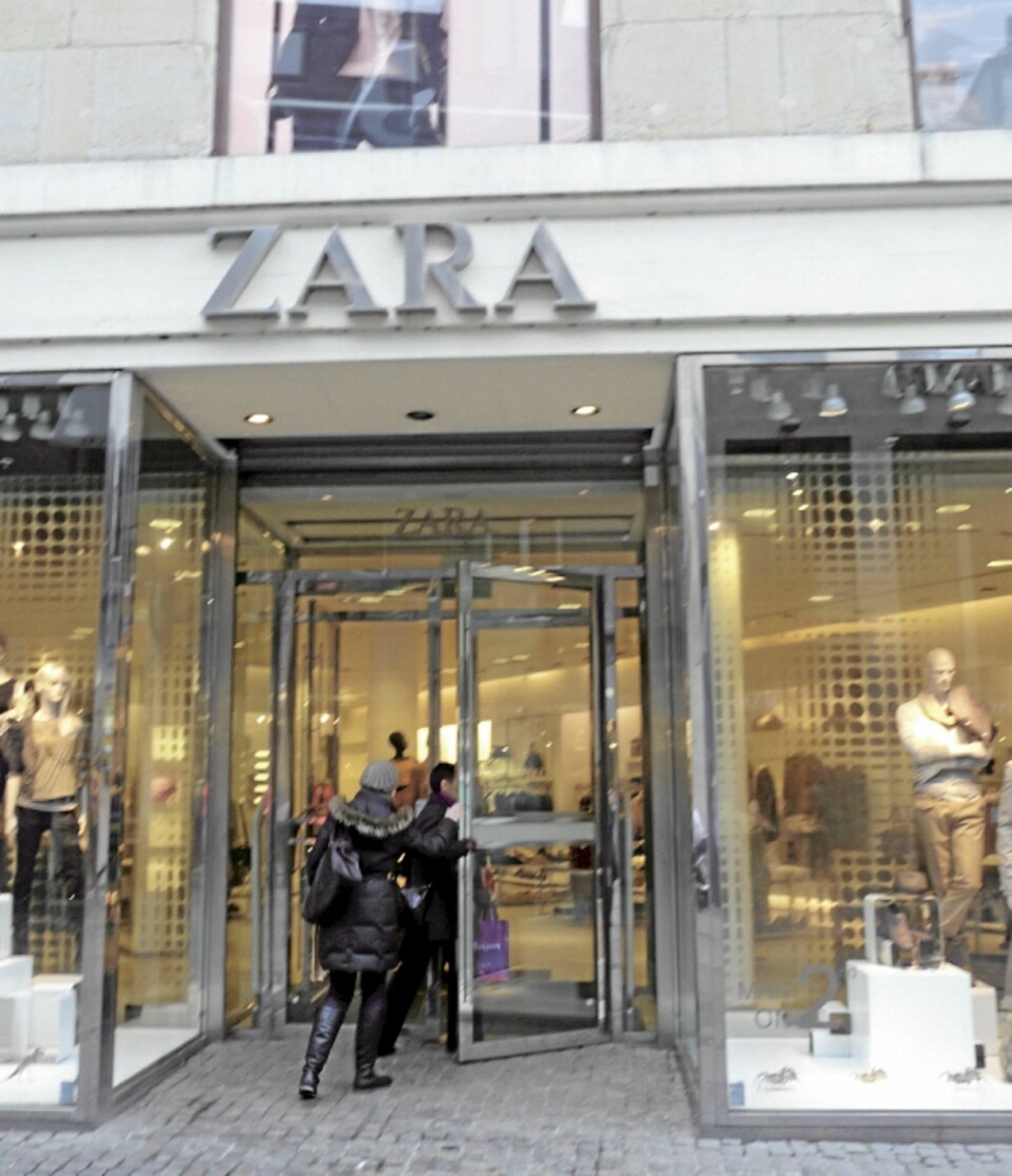 MER UTVALG: Zara i København har et større utvalg enn butikken i Oslo.