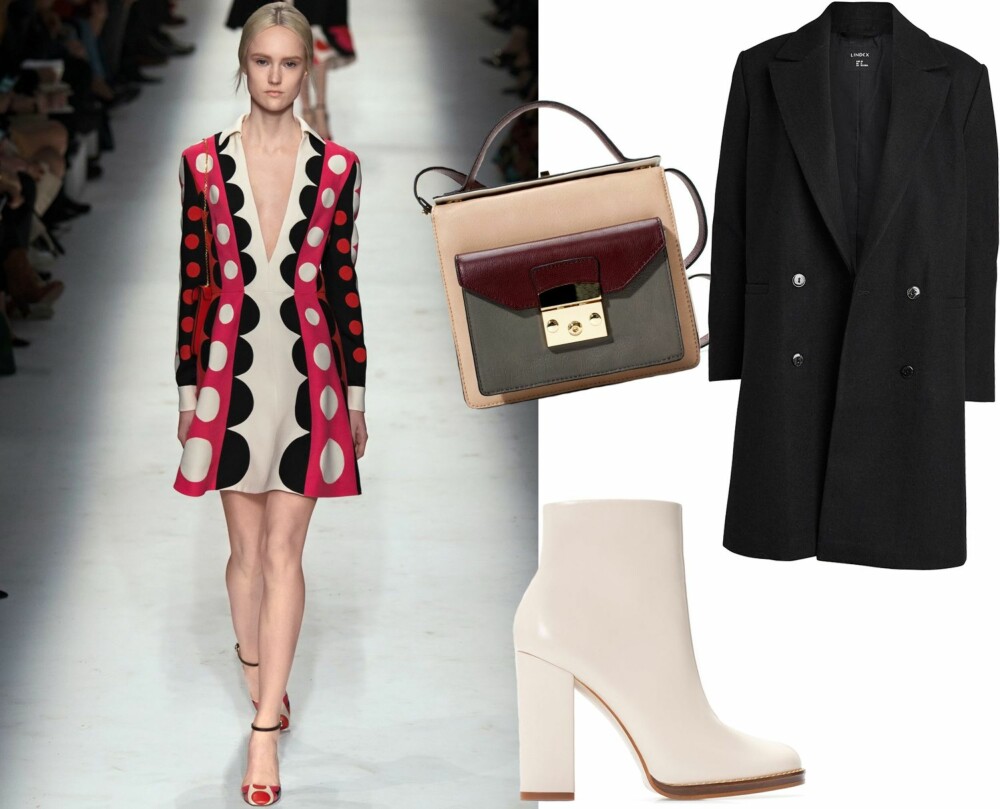 60-TALLET: Valentino var blant designerne som sendte modellene nedover catwalken kledd i kjoler inspirert av 60-tallet.
