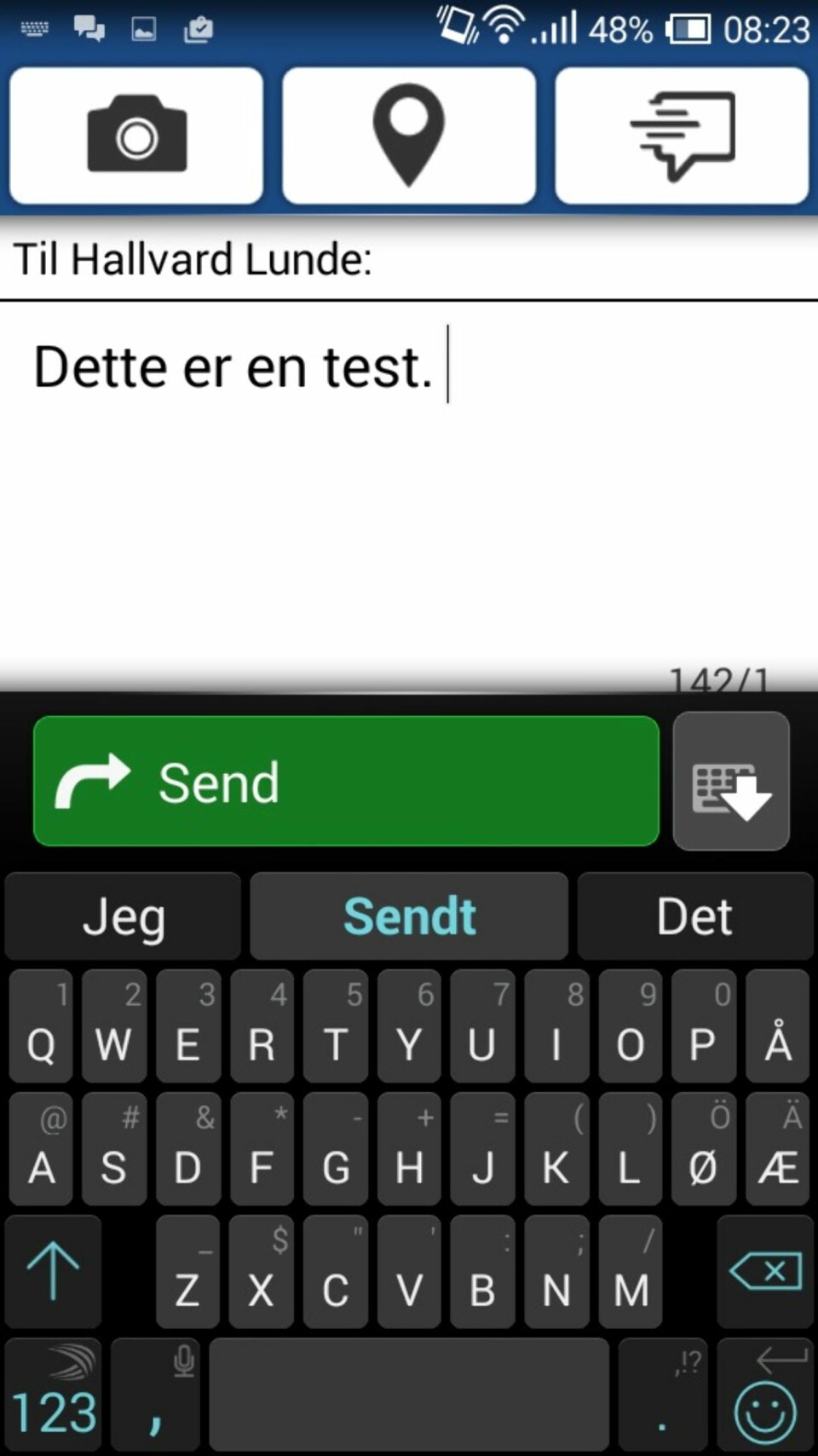 SMÅTT: Teksttastaturet tror vi kan bli litt smått for enkelte som er i målgruppen for Doro Liberto 820.