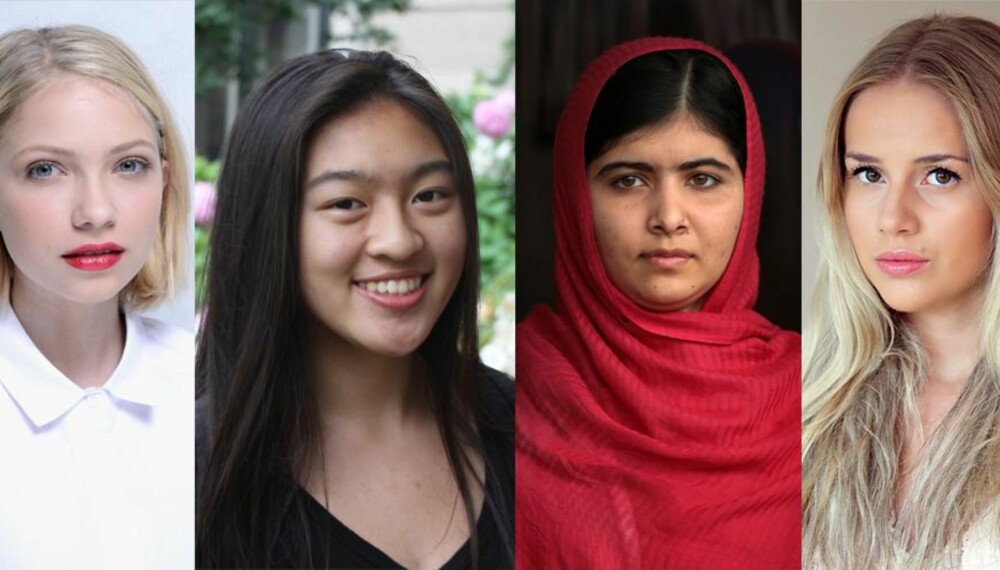 ILDSJELER: Fra venstre: Tavi Gevinson, Cassandra Lin, Malala Yousafzai og Anniken Jørgensen har forandret verden gjennom pågangsmot og drivende engasjement.