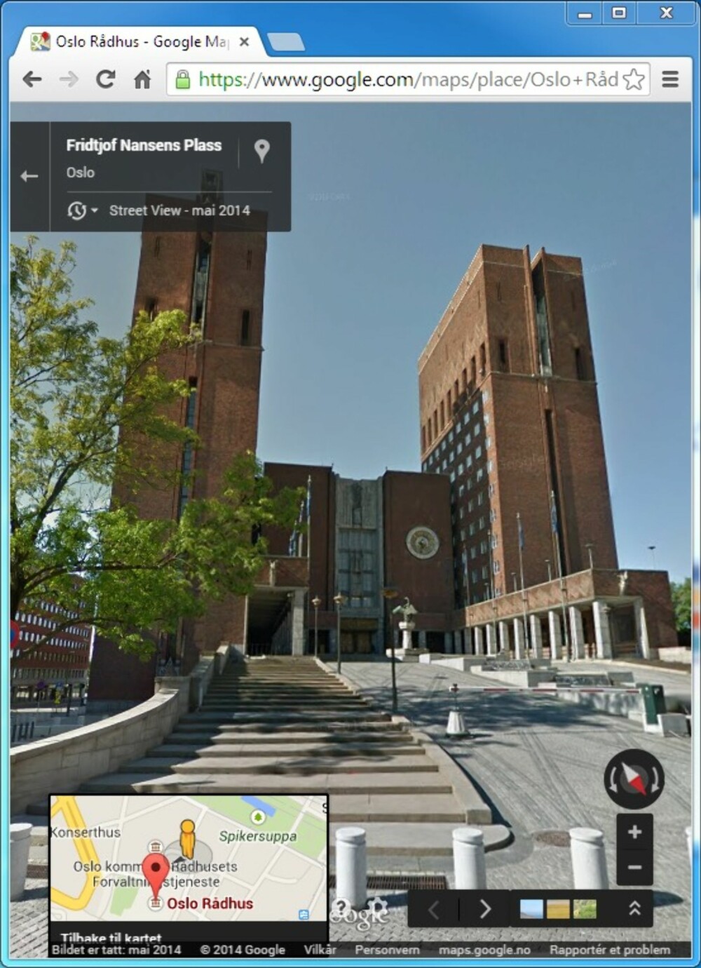 SE HVOR DU DRAR: Med Google Street View kan du se hvordan stedet du skal besøke ser ut.