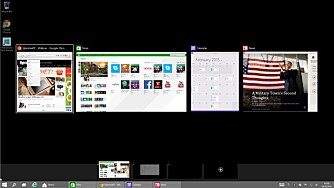 PRODUKTIVT: I Windows 10 får du endelig innebygd mulighet til å bruke flere skrivebord.