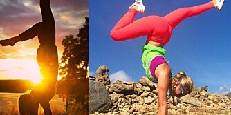 HÅNDSTÅENDE: Den verdenskjente yogainstruktøren Rachel Brathen (25) fra Sverige er lærermester og yoga-popstjerne. Nå lærer hun deg hvordan du kan stå på hendene. 