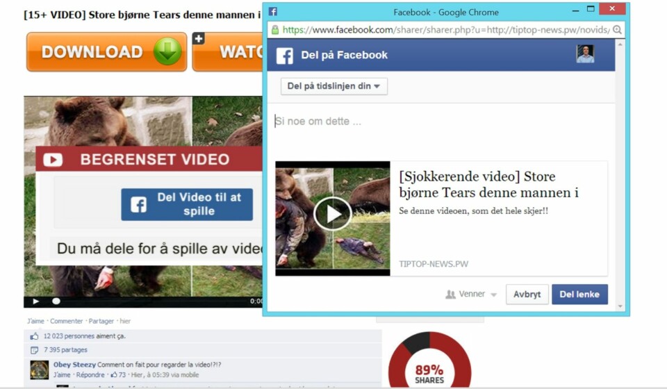SPAM: Ikke del alt du du kommer over ukritisk. Du fremstår lett som en spammer.