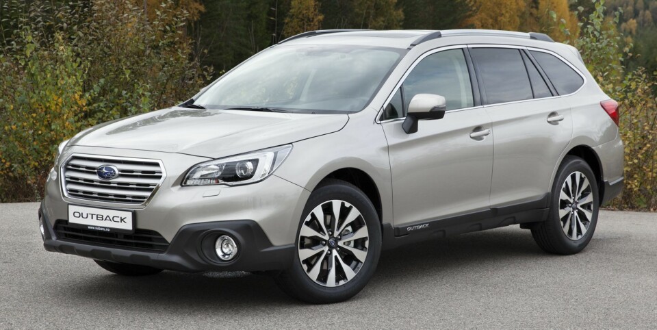 PERMANENT: Modellene fra Subaru har permanente firehjulsdriftssystemer. (Bildet viser nye Subaru Outback). FOTO: Petter Handeland