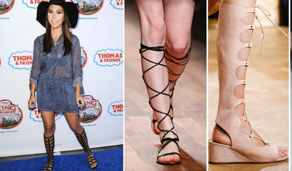 GLADIATOR: Disse trend-sandalene har allerede spredt seg fra catwalken og nedover i kjedebutikkene. Hurra sier vi. Gutta er derimot litt skeptiske til denne trenden - og mener den bør unngås om man ikke har supermodellbein.