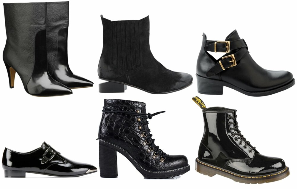 STØVLETTER: Øverst fra venstre: 1. InWear, kr 3099. 2. Bianco, kr 1199. 3. Bianco, kr 1199. 4. DNA, kr 699. 5. Diesel, kr 1995. 6. Dr.Martens, kr 1300. STØVLETTER: Øverst fra venstre: 1. InWear, kr 3099. 2. Bianco, kr 1199. 3. Bianco, kr 1199. 4. DNA, kr 699. 5. Diesel, kr 1995. 6. Dr.Martens, kr 1300.