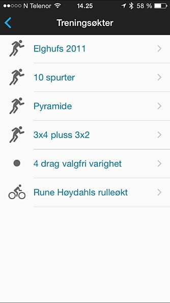 MOBILEN: Appen Connect gir deg oversikt over treningen og synkroniserer øktene dine mot portalen Connect på nett. Her kan du også velge blant treningopplegg du har laget, og sende dem til klokka. MOBILEN: Appen Connect gir deg oversikt over treningen og synkroniserer øktene dine mot portalen Connect på nett. Her kan du også velge blant treningopplegg du har laget, og sende dem til klokka.